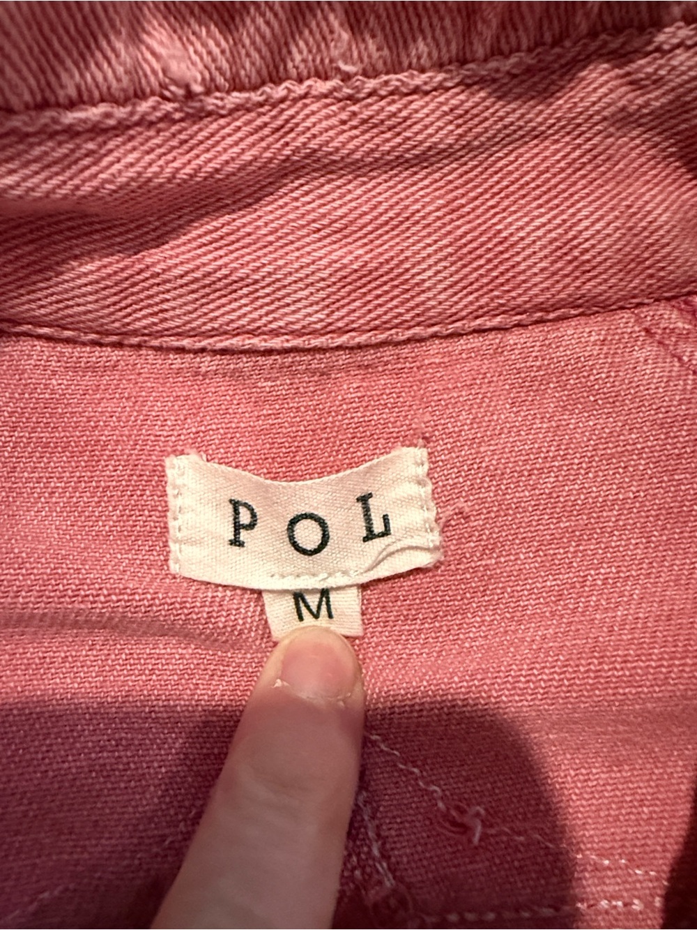 POL Pink Frayed Denim Boyfriend Jacket - Picture 5 of 6
